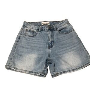 Y2K Light Wash Denim Junior Shorts Retro 90s Vintage Casual Summer Festival Jean